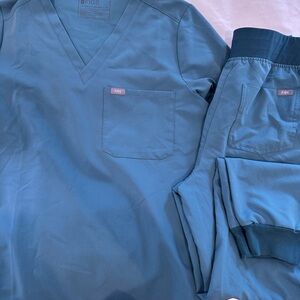 Figs Caribbean blue Blue Scrub set